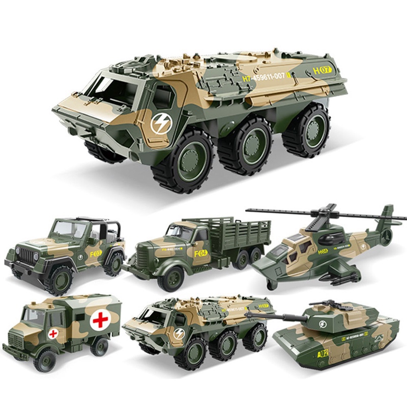 Model Military Camo Army Car Truck Tank Helicopter Model Toy