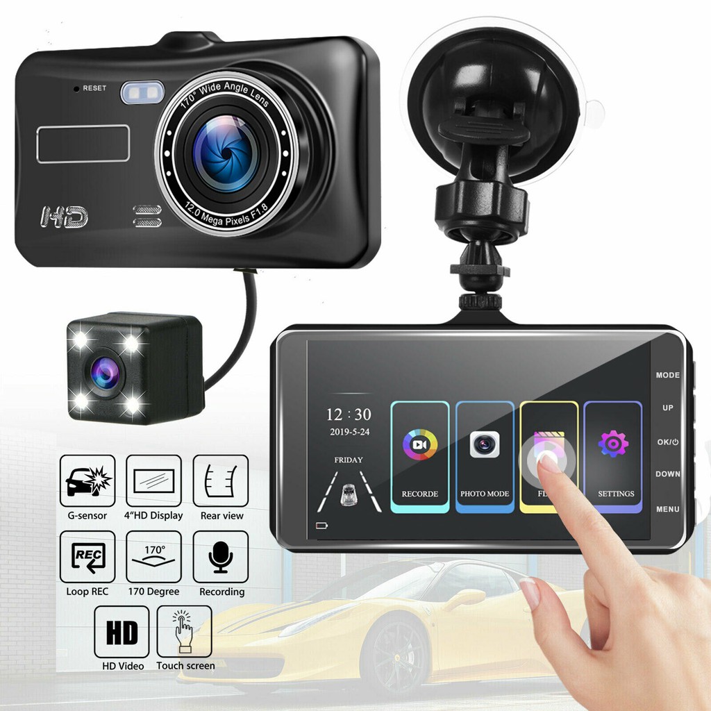 2020 New 2.5D Touch Screen Car DVR HD 1080P Night Vision Dash Cam Dual