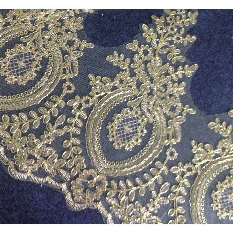 Floral Embroidery Lace Fabric Bridal Wedding Dress Lace Trim