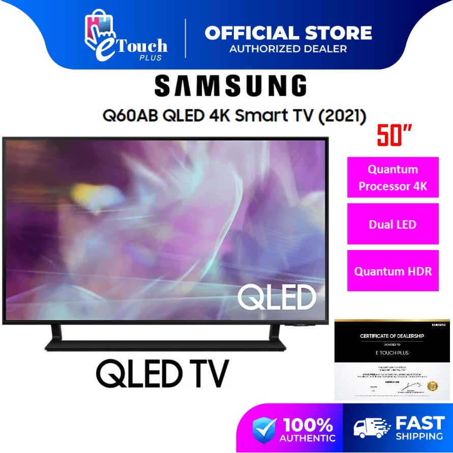Samsung 50" l 50 Inch 4K Smart QLED TV Q60AB Television QA50Q60ABKXXM Television Televisyen 电视机 Compatible PS5