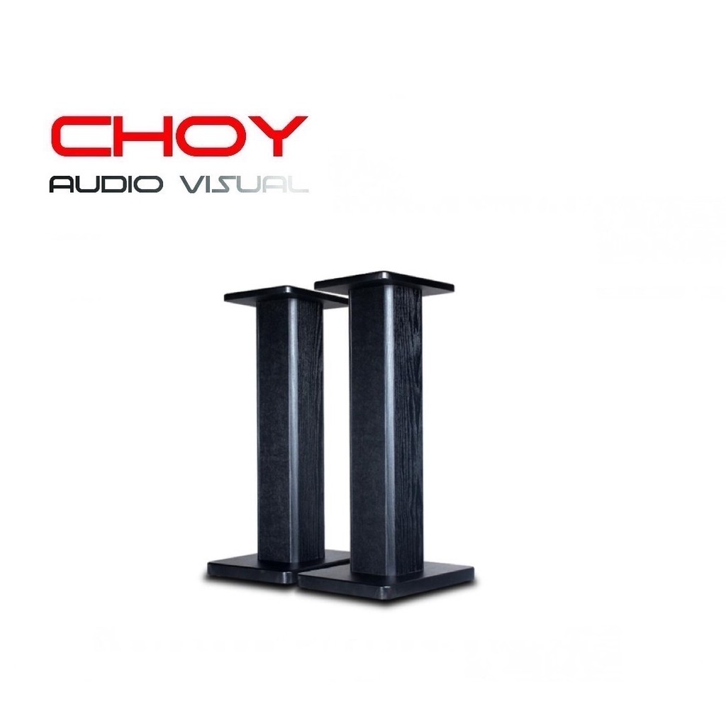 Cav Acoustic Eco 24 Inch Wood Bookshelf Speaker Stand Black