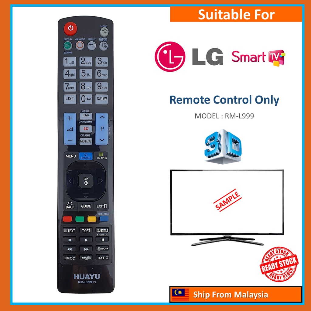 LG Compatible LG LED LCD Flat Panel TV Remote Control Television Remote ...