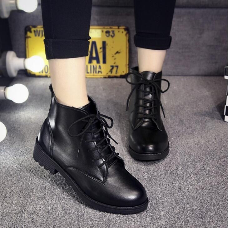 Women's Punk Ankle Martin Boots | Shopee Malaysia