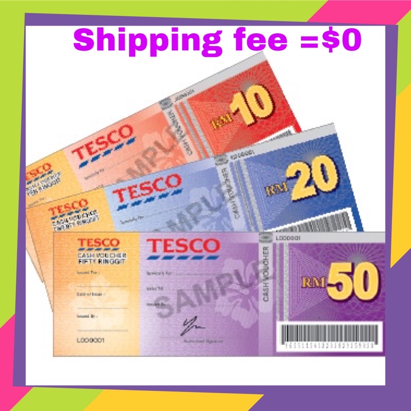 RM50 TESCO store physical voucher coupon kupon baucar bernilai lima ...
