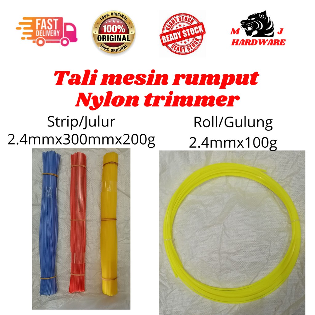Tali Mesin Potong Rumput Tali Potong Rumput Nylon Grass Cutting Trimmer Square Cut Line Grass Cutter Trimmer Line