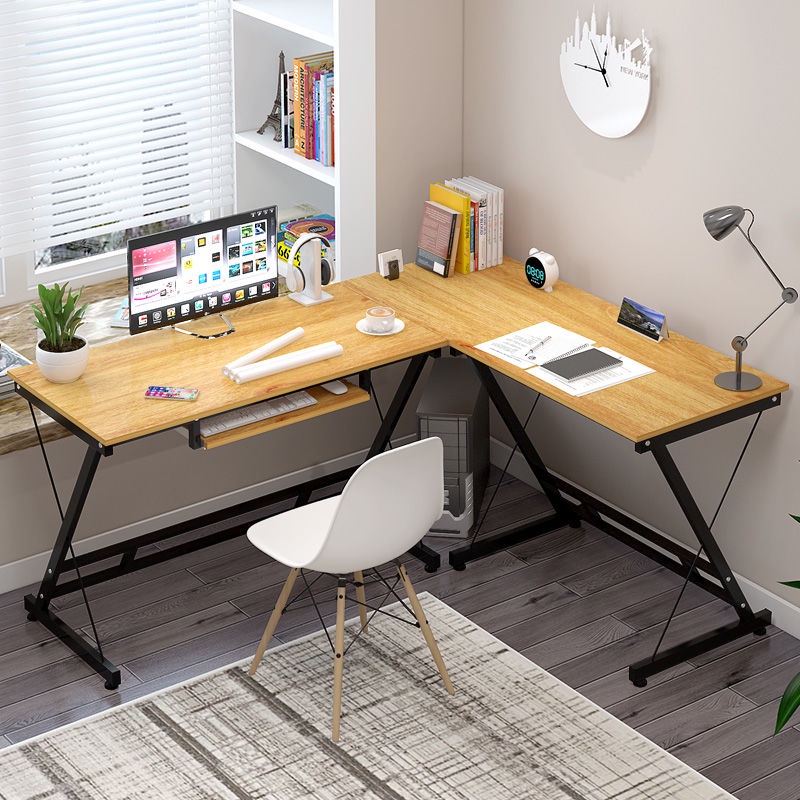 ✠☒President S Desk Computer Desk Home Desktop Modern Minimalist Desk Bookshelf Combination Economical Corner Table