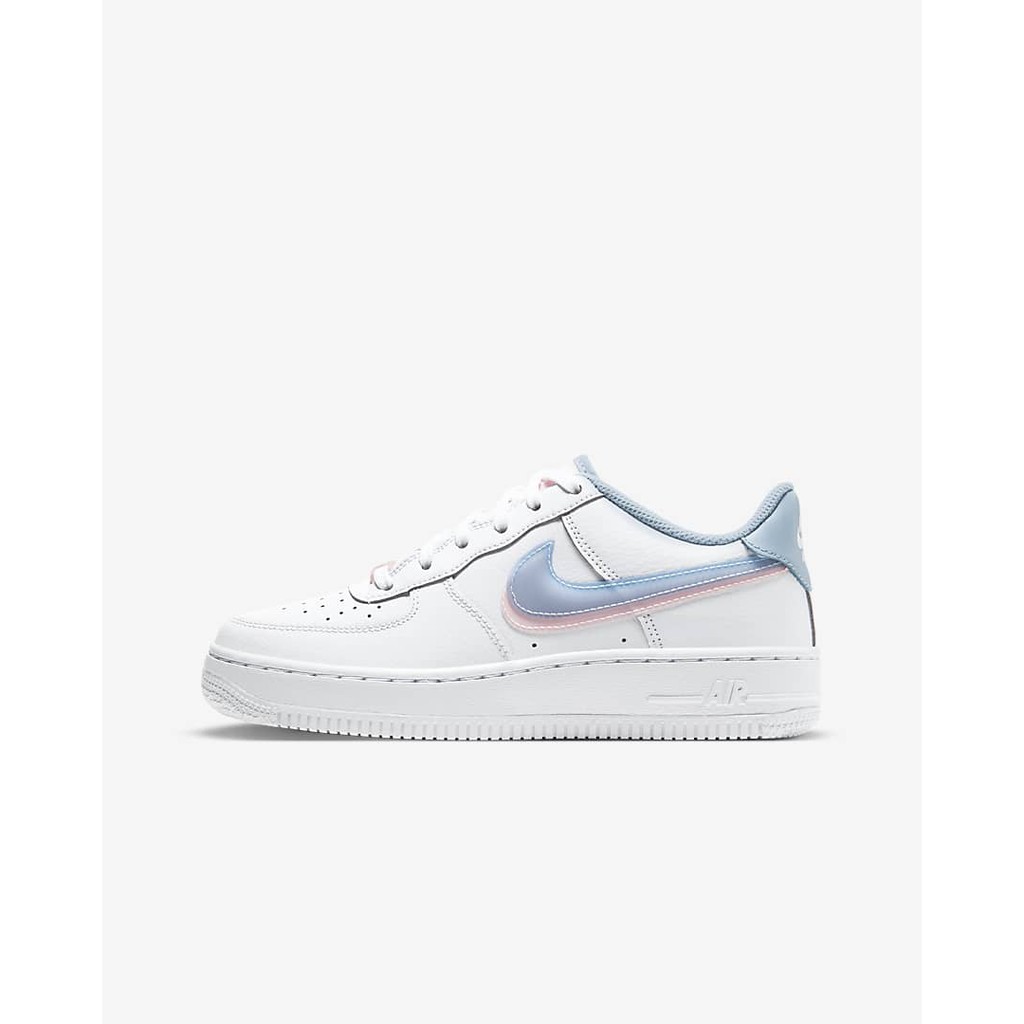 Nike Air Force 1 Low LV8 Double Light Armory Blue GS Shopee