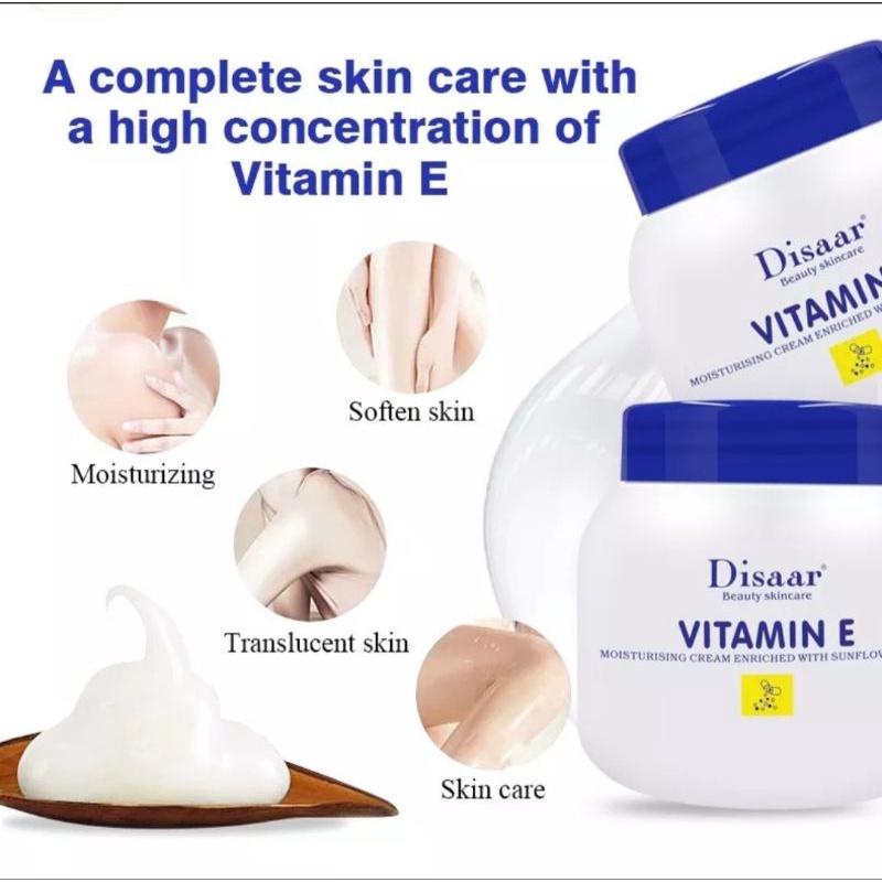 DISAAR Vitamin E Sunflower Oil Moisturizing Face & Body Cream 200ml Shopee Malaysia