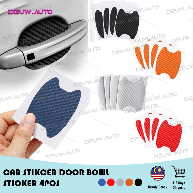 FG 4Pcs Car Door Bowl Protective Sticker Film Protector Trim Sticker Anti Scratch Car Handle Bowl Strip Protection I472257682