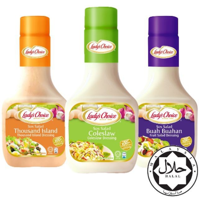 Lady S Choice Sos Salad Buah Buahan Coleslaw Thousand Island 250ml Shopee Malaysia