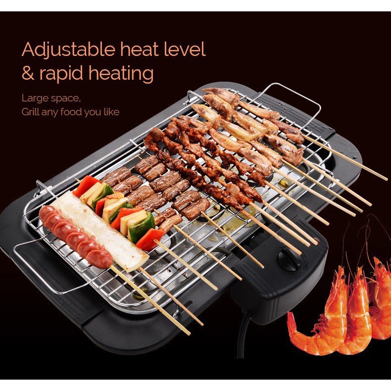 电烧烤炉| 家用电烧烤炉烧烤铁板烧干锅无烟2000W
Alat Pemanggang BBQ Elektrik  Home Electric Barbeque Grill BBQ Griddle Smokeless 2000W