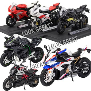 1/12 KAWASAKI DUCATI Die Cast Vehicles YAMAHA Motorcycle Toys For 
