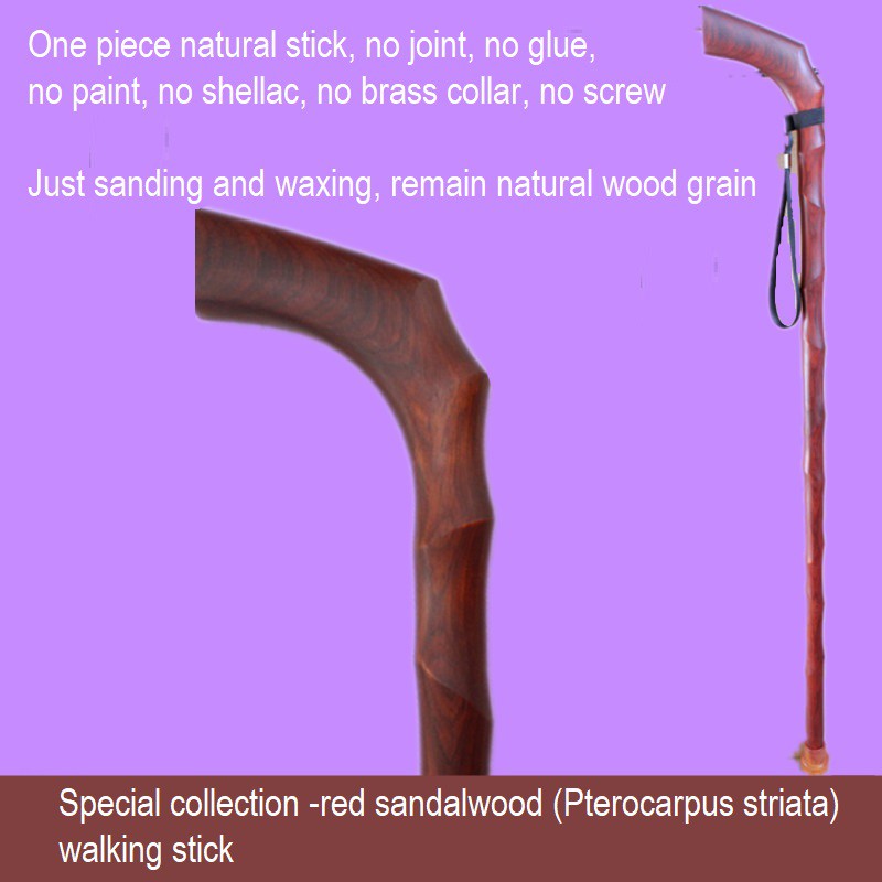 Solid Wood Crutches Uncle Aunty Wooden Walking Sticks Old Man Support Canes Special Parents Presents Tongkat Kayu