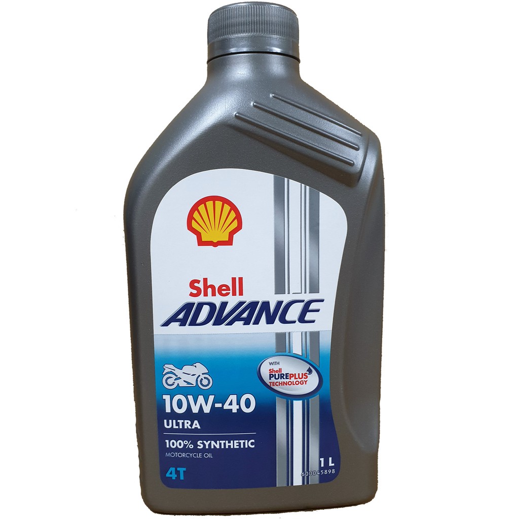 SHELL Advance ULTRA 10W40 4T Fully Synthetic Lubricant Motorcycle 1L ...