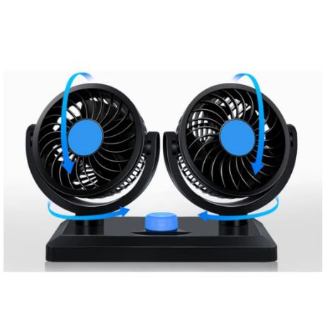 Double Head! Fan Car Portable Fan Kipas 2 Kepala Stroller Fan Kipas Meja Study Kipas Kereta Double Fan Double Head Fan