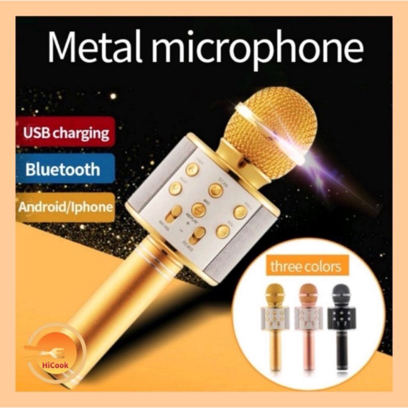 [Ready Stock] HICOOK Wster WS858 Bluetooth Wireless Microphone Karaoke
