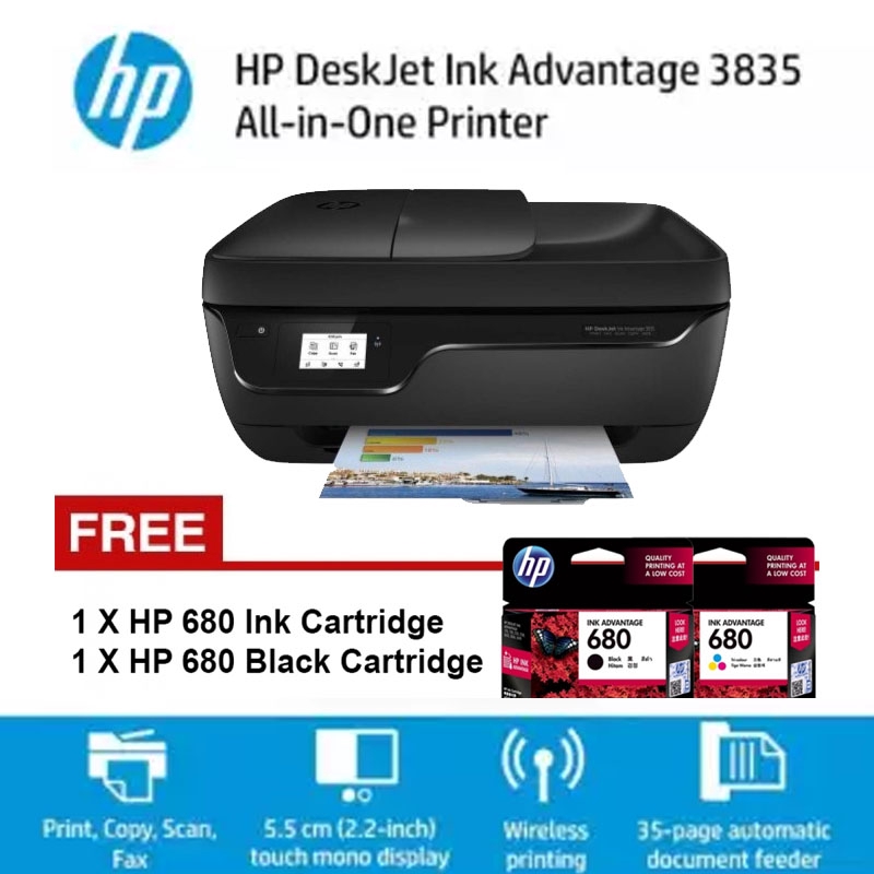 HP DeskJet Ink Advantage 3835 - A4/ All-in-One/ wireless/ Color Printer (F5R96B) | Shopee Malaysia