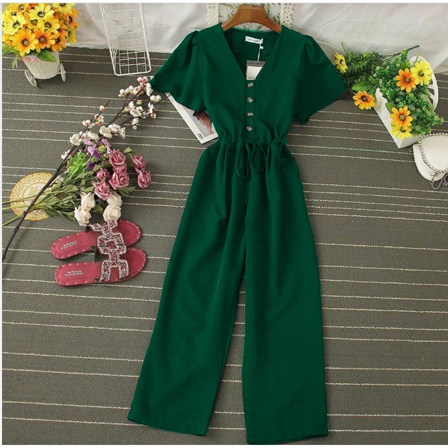 Viral Women's Outfit Clothes Junpuit Rmja Jumpsuit Trendy Bj Model Loose Pants Frog Girls Import Clothes CurrentWanita Celama Women's Jumpsuit Latest Jumpsuit Korean Style Jumpsuit Women's Jumpsuit De Fwg - Jumpsuit Gabita / Jumps