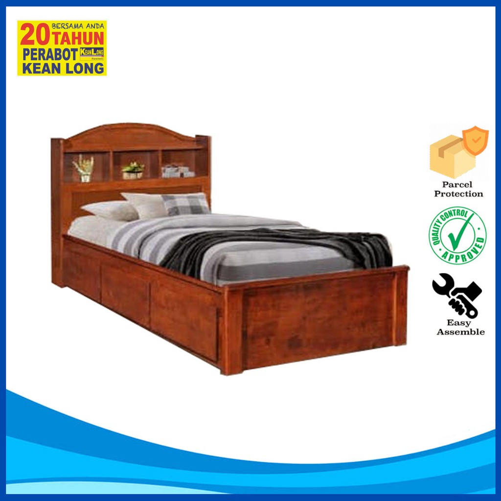 Xl Katil Bujang Kayu 3 Oak Bingkai Katil Kayu Katil Kayu Single Bed Single Wooden Bed Frame Shopee Malaysia