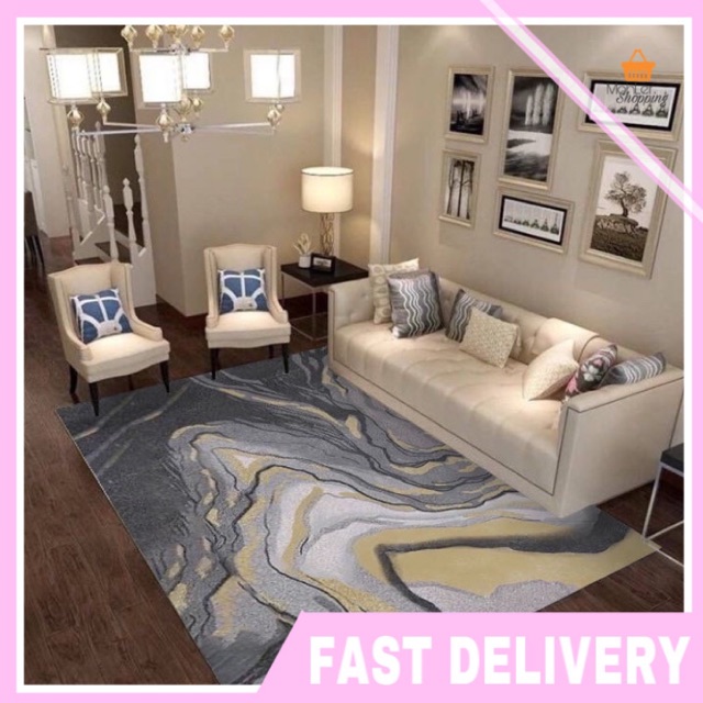READY STOCK] FLOOR MAT RUGS CARPET MODERN DECO ROOM SOFT VELVET 