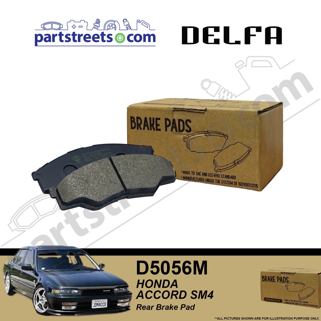 DELFA Rear Brake Pad Honda Accord SM4 D5056M (1set) Shopee Malaysia