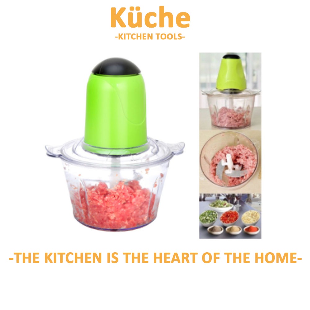 KUCHE 2L Electrical Multi function Blender Mix Food Meat Grinder Mincer Pengisar Blade