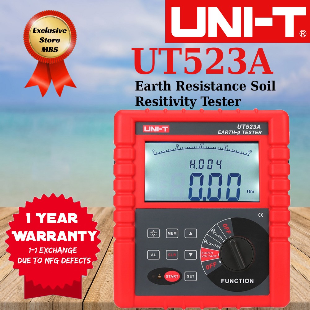UNIT UT523A Earth Resistance Soil Resistivity Tester Shopee Malaysia