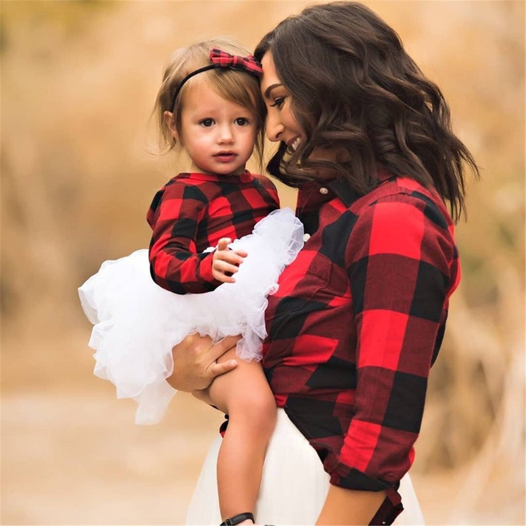 baby girl christmas plaid dress