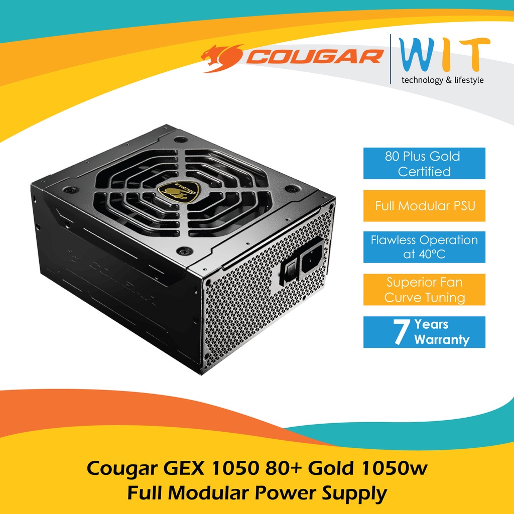 Cougar GEX 1050 80+ Gold 1050w Full Modular Power Supply