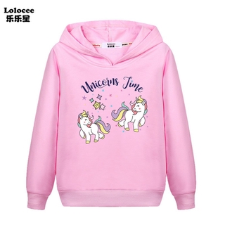 2020 new Girls Cute Magic Unicorn Hoodies Kids Long Sleve Cartoon Horse Pullover Sweatshirt Tops Children Clothes