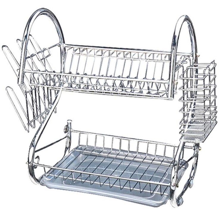 READY STOCK Rak Piring Double Layer S Dish Drainer pinggan READY STOCK Rak Piring Double Layer S Dish Drainer pinggan