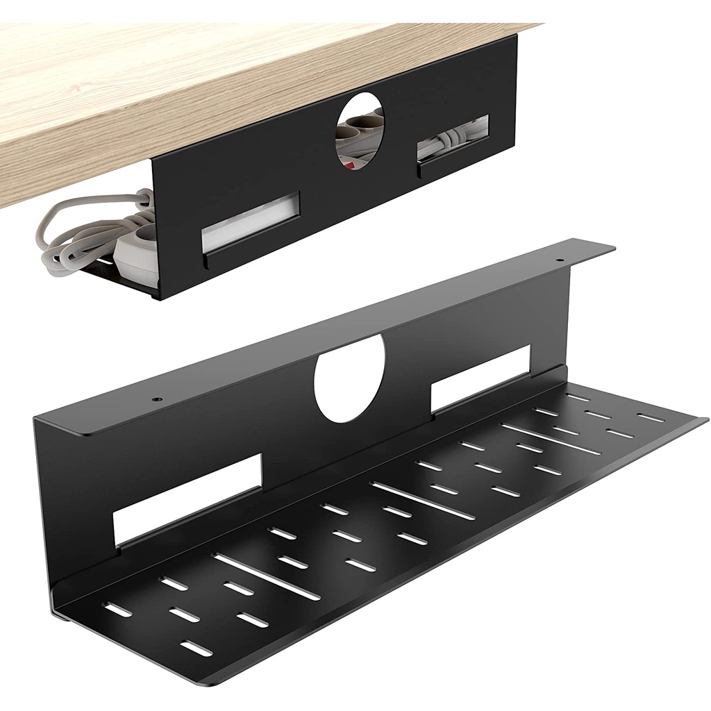 Under Desk Stainless Steel Cable Management Tray Cable Power Cord ...