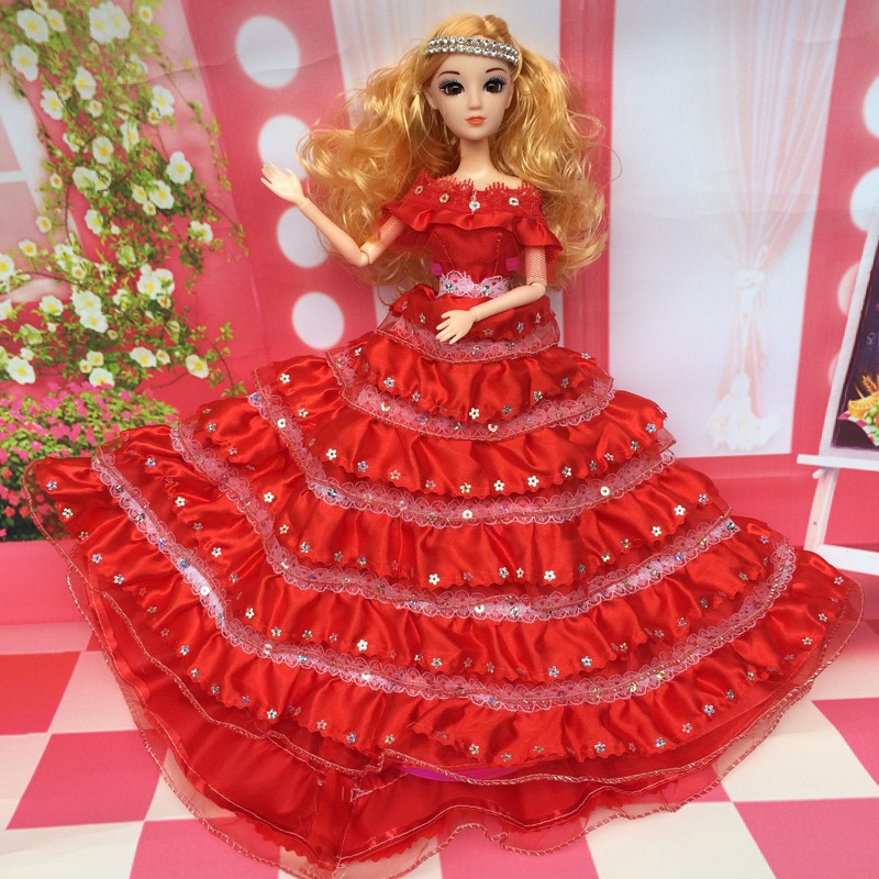 red barbie gown