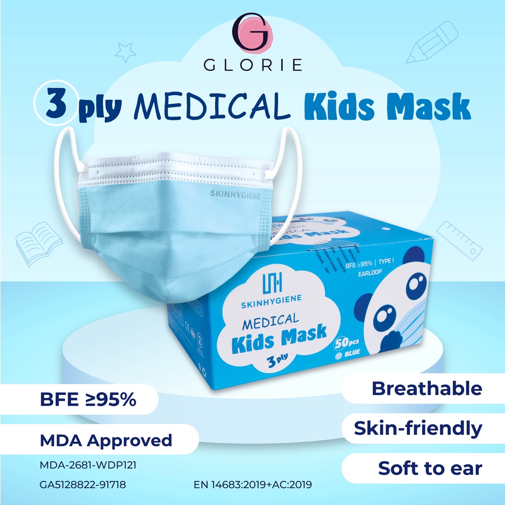 [Wholesales Price] Mask Kanak / Face Mask Kids Medical 3ply / 医用儿童口罩一次性 - Skin Hygiene