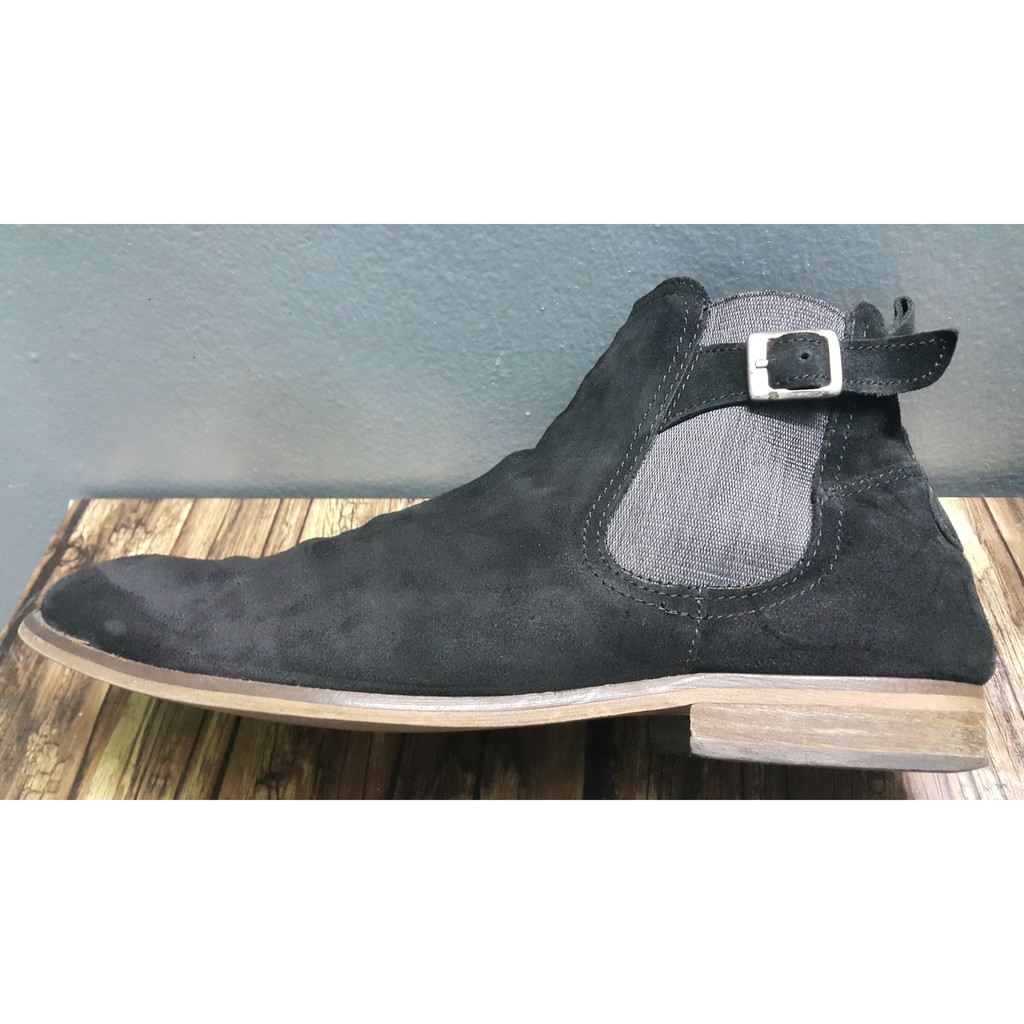 black velvet chelsea boots