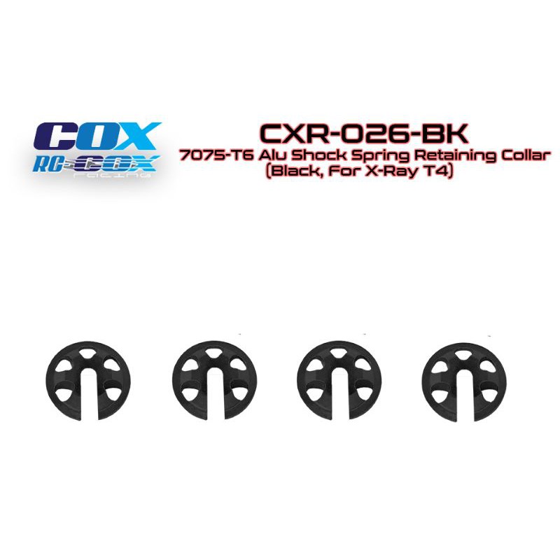 RCCox Alu Shock Spring Retaining Collar (Black, For XRay T4) Shopee