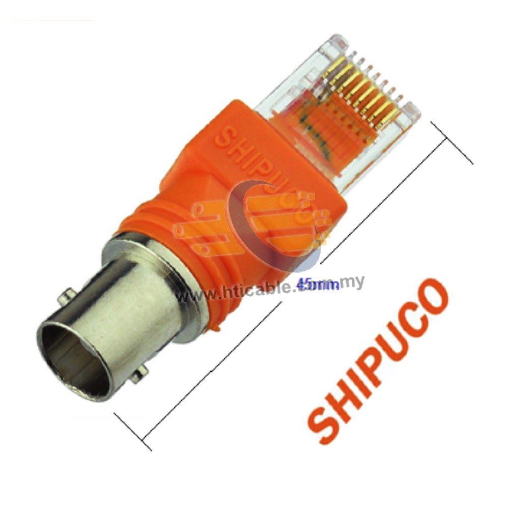 Shipuco Rg59 6 Bnc Female To Rj45 Male Adapter Connector Converter Fdb Shopee Malaysia