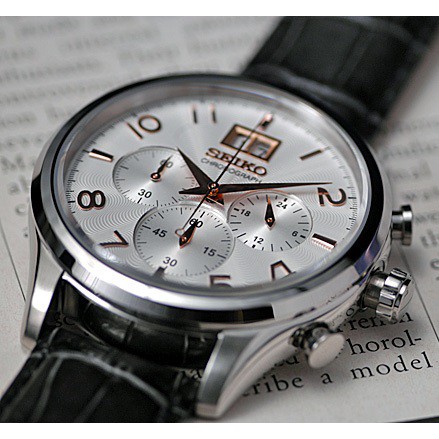 seiko silver dial watch