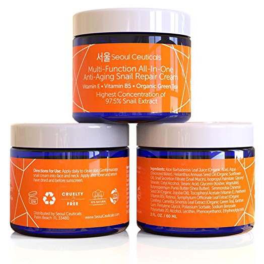 korean skin care snail repair cream moisturizer