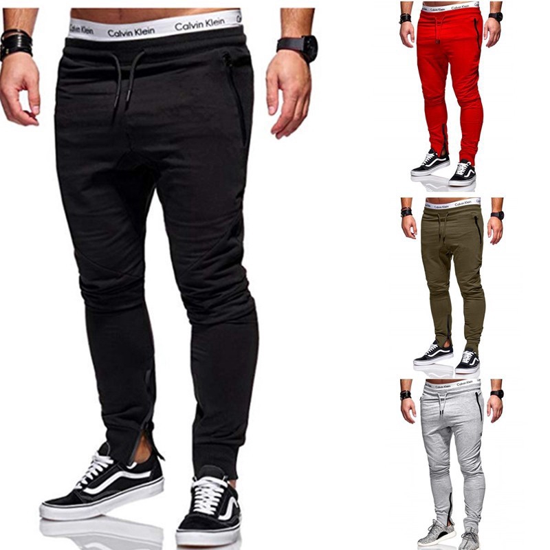 track pants with ankle zipper