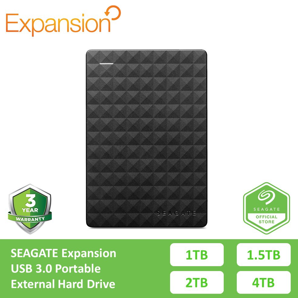 Seagate Expansion Portable External Hard Disk HDD USB 3.0 ...