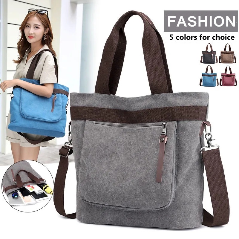Big Bag New Canvas Bag Tote Bag Shoulder Cross Body Bag Leisure Travel