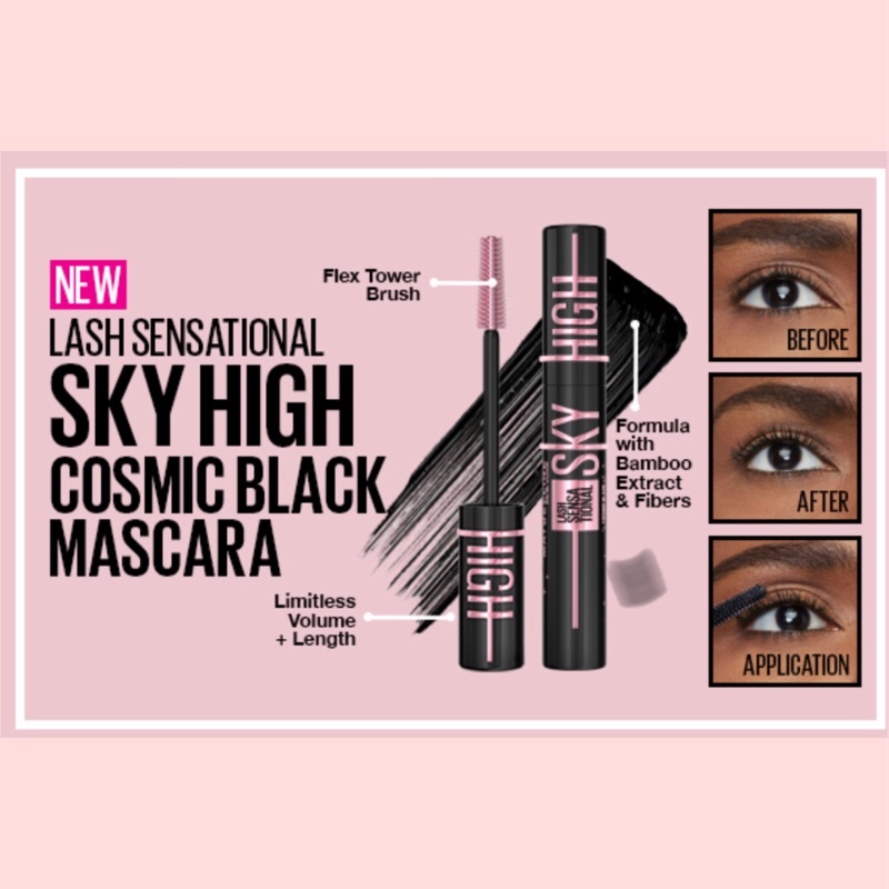 100 Authentic Usa Imported Maybelline Sky High Washable Waterproof Mascara Makeup Lash Sensational Shopee Malaysia