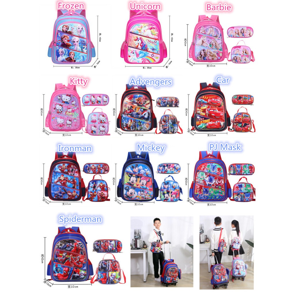 barbie school bag set