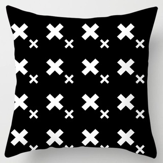 Abstract Modern Triangle Geometric Black White And Pillow Sham by Roostery 