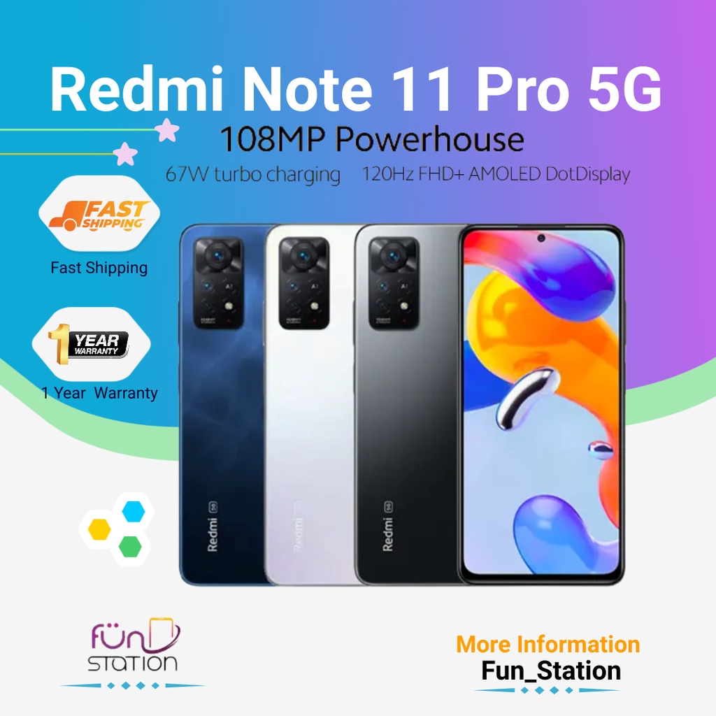 REDMI NOTE 11 PRO (5G) | 8GB RAM | 128GB ROM XIAOMI MALAYSIA WARRANTY ...