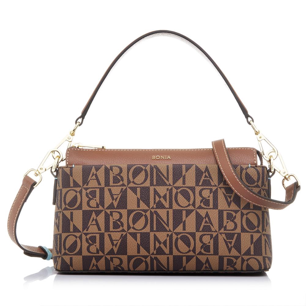 Bonia Monogram Sling Bag S Brown Shopee Malaysia