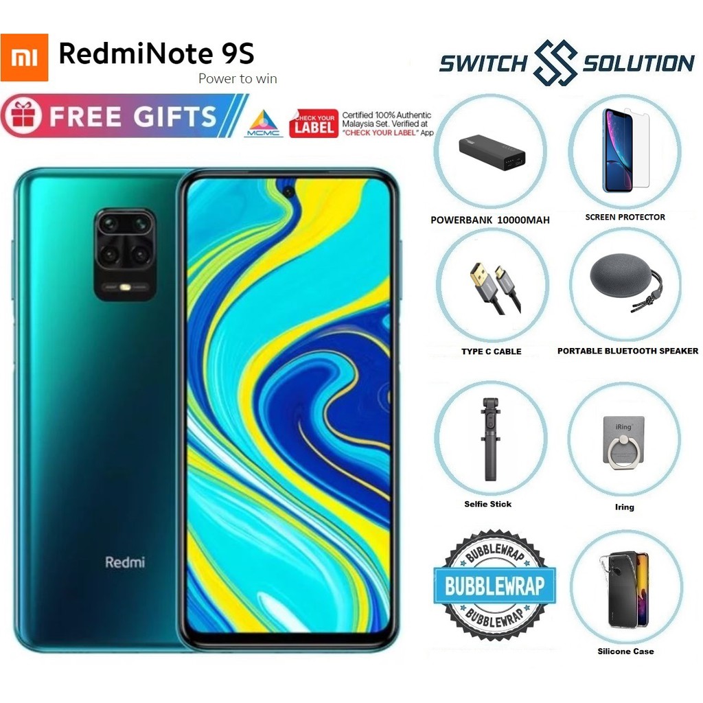 My Set Xiaomi Redmi Note 9s Smartphone 6 128gb 1 Year Xiaomi Malaysia Warranty Shopee Malaysia