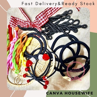 Hairband High Elasticity Black And Colourful Getah Rambut Tie Hair Rope