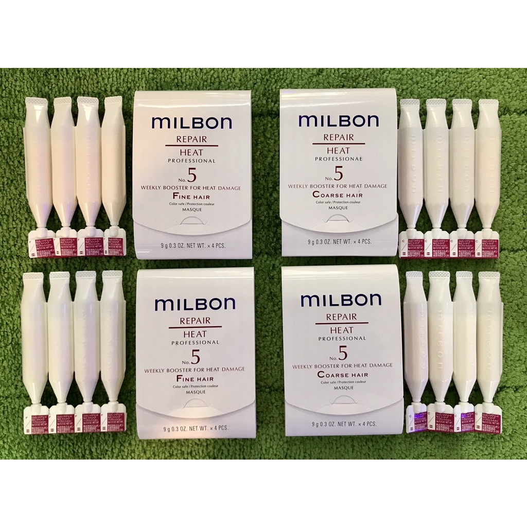 [Good Coffee Shop] Gothic MILBON Silky Hair Care Four-Dose Type 4th Dose (5 Doses) Test Tube 9g Moisturizing heat One Set 4 Pieces